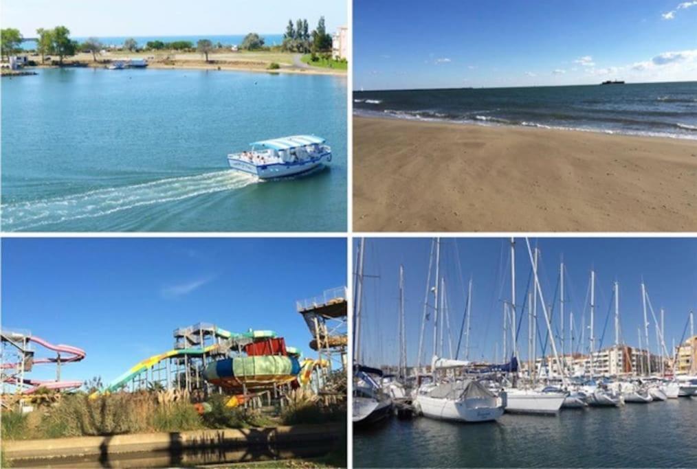 Maisonnette, 5 Pers, 500M Plage, Parking, Terrasse Agde Esterno foto